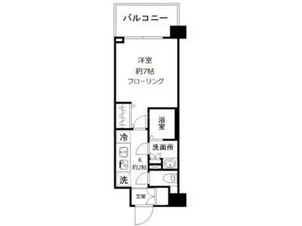 N-STAGE AKABANESHIMO(1K/3階)の間取り写真