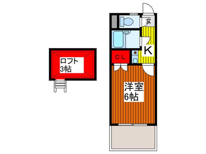 パークハイム元郷(1K/1階)の間取り写真