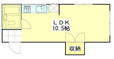 マンションAQUA(ワンルーム/3階)の間取り写真