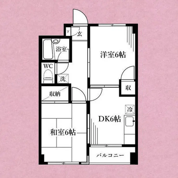 ハイツアーデル 2階階 間取り