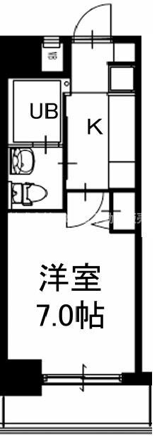 Mプラザ小阪駅前(1K/6階)の間取り写真