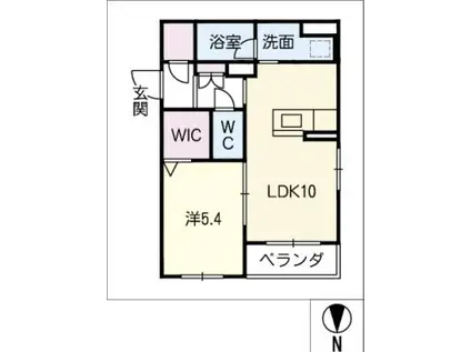 KSQUARE(1LDK/3階)の間取り写真