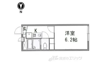 レオパレスフローリッシュ(1K/2階)の間取り写真