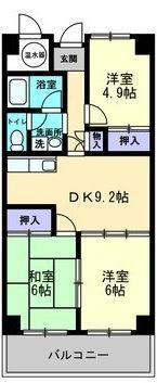 アーバン茜(3DK/5階)の間取り写真