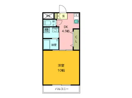 ANNEX 中津川(1DK/2階)の間取り写真