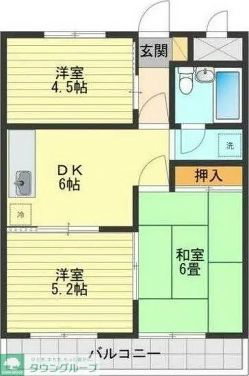 コーワコーポ第14小平 4階階 間取り
