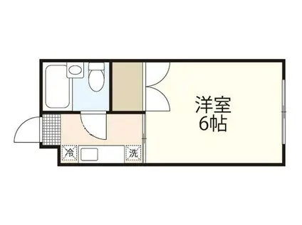 BM-8ビル(1K/4階)の間取り写真