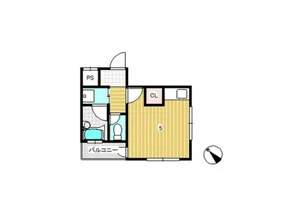 広和ビル(ワンルーム/4階)の間取り写真