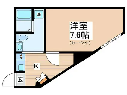 プロス千歳烏山 らしくらす(1K/2階)の間取り写真