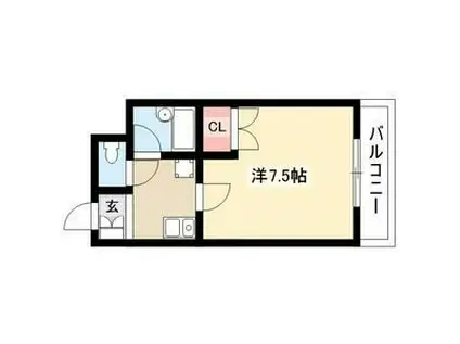 ANSIX.BLD(1K/4階)の間取り写真