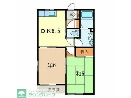 メゾン・エトワール(2DK/2階)の間取り写真