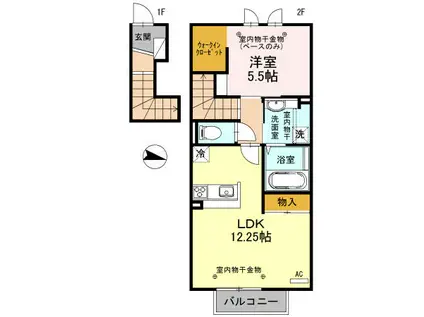SERAPHINITE(1LDK/2階)の間取り写真