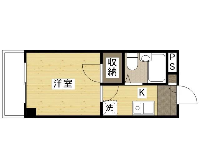 リバティ丸之内(1K/4階)の間取り写真