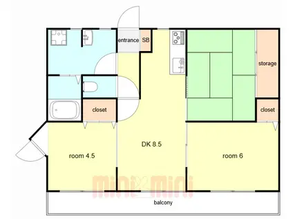 DOMESTIC南光荘(3DK/3階)の間取り写真