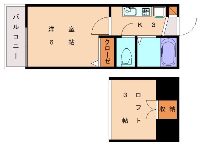 エムビル高美台(1K/1階)の間取り写真