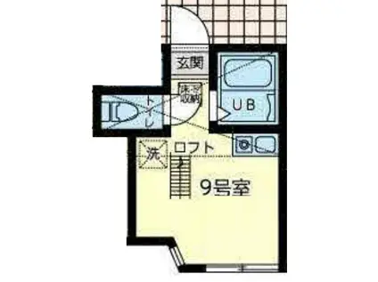 ユナイト小机グレートギャッピー(ワンルーム/2階)の間取り写真