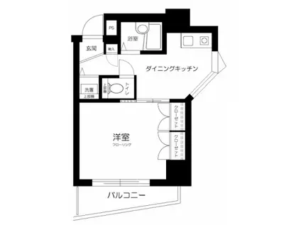 YONEDAYAビル(1DK/5階)の間取り写真