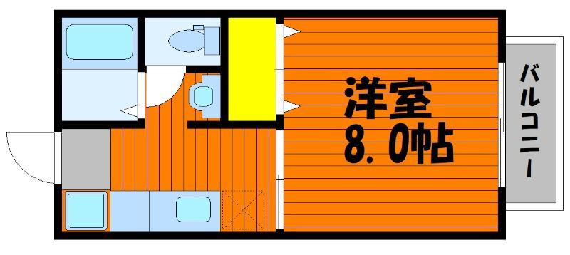 FINE I(1K/1階)の間取り写真