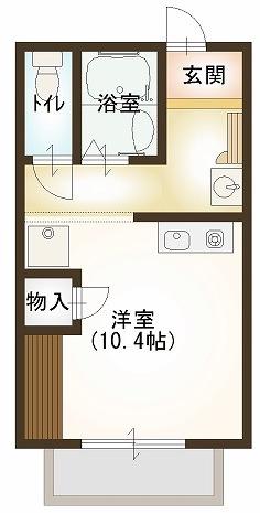 グリーンハートマンション(ワンルーム/2階)の間取り写真