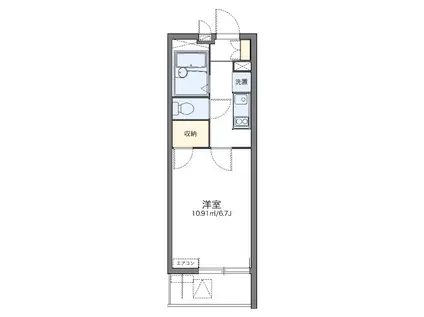 レオパレスオリーブハウスV(1K/1階)の間取り写真