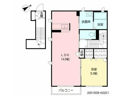 エスタシオン・I (1LDK/2階)の間取り写真