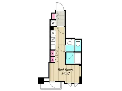 ザ・パークハビオ碑文谷(ワンルーム/3階)の間取り写真