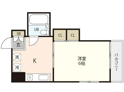 パークシティマスヰ(1K/8階)の間取り写真