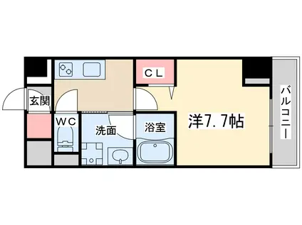 ロイヤルパークヒルズうめきた(1K/3階)の間取り写真