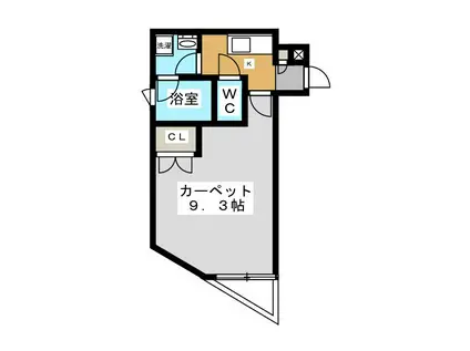 TERZO CASA(1K/3階)の間取り写真