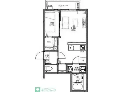 KEIAI RESIDENCE 北小金II(1LDK/3階)の間取り写真