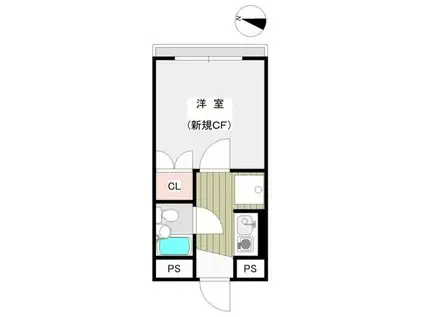 クレストメゾン石神井公園(1K/3階)の間取り写真