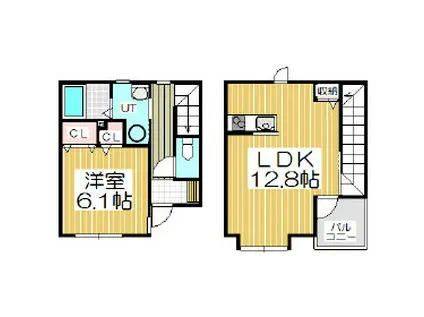 メゾネットRAIBA-95(1LDK/1階)の間取り写真