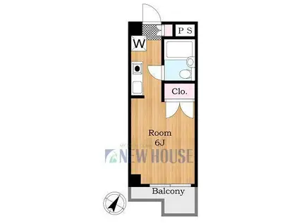 林ビル(ワンルーム/3階)の間取り写真