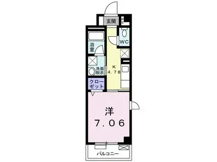 インテレクト(1K/2階)の間取り写真
