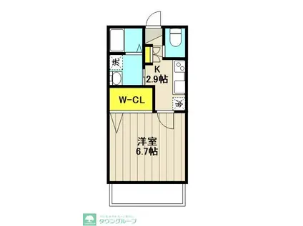 サンシャイン登戸II(1K/1階)の間取り写真