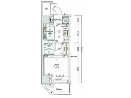 ベルグレードYS(1K/7階)の間取り写真