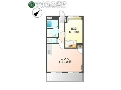 ハイムルミナス(1LDK/2階)の間取り写真