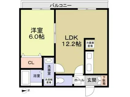 メゾンスピカ(1LDK/2階)の間取り写真