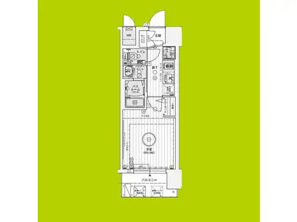 ザ・ウエストマークシティプレミアム(1K/11階)の間取り写真