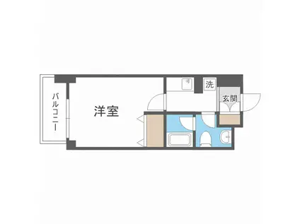 ディオレ・クレスト東心斎橋(1K/7階)の間取り写真