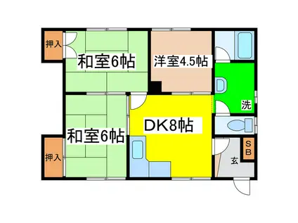 ハイツにしむら(3DK/2階)の間取り写真