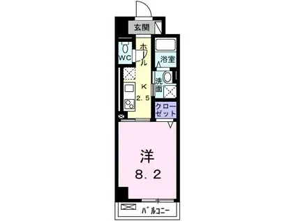 アロッジオ・グランデ(1K/2階)の間取り写真