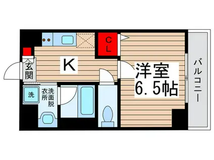 CREST MABASHI(1K/1階)の間取り写真