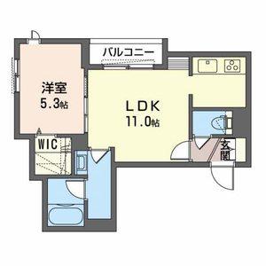 シャーメゾン宏仁(1LDK/2階)の間取り写真