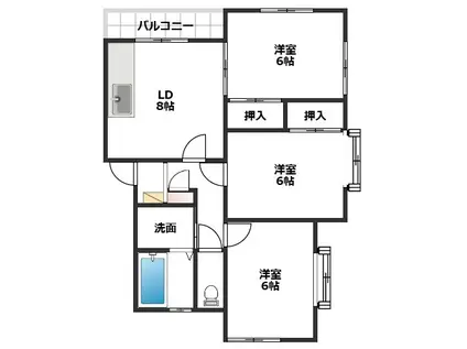 アネックスJ(3DK/1階)の間取り写真