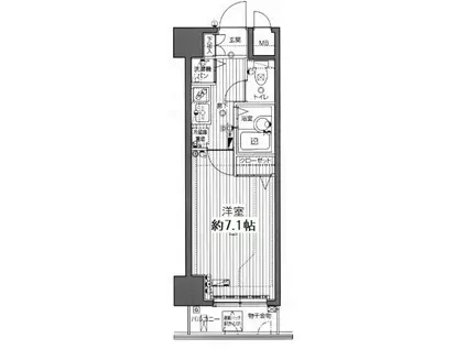 ガラステージ麻布十番(1K/9階)の間取り写真