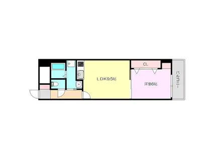 ネオハイツ新大阪(1LDK/5階)の間取り写真