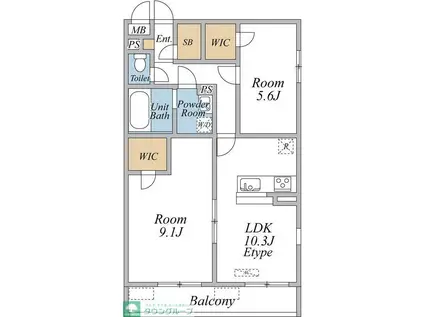 AVENIR-S 立川(2LDK/1階)の間取り写真