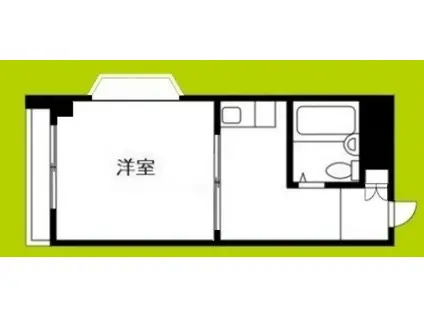 トーエー玉造第2ビル(1K/2階)の間取り写真