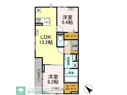 DーPLAISIR(2LDK/3階)の間取り写真